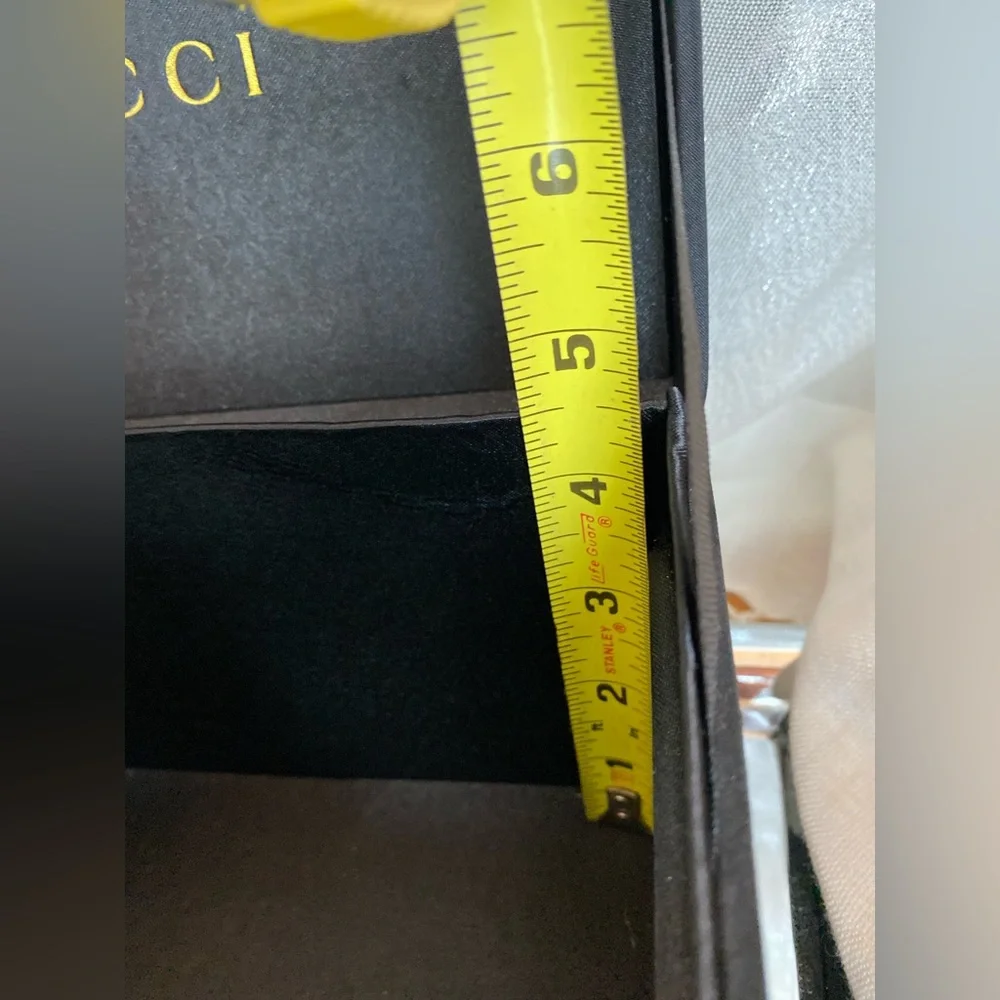 GUCCI Gift Box (GUCCI GUILTY) Satin with Embroidered Large Gold Logo🔥Deep 8”x5” - Picture 7 of 12